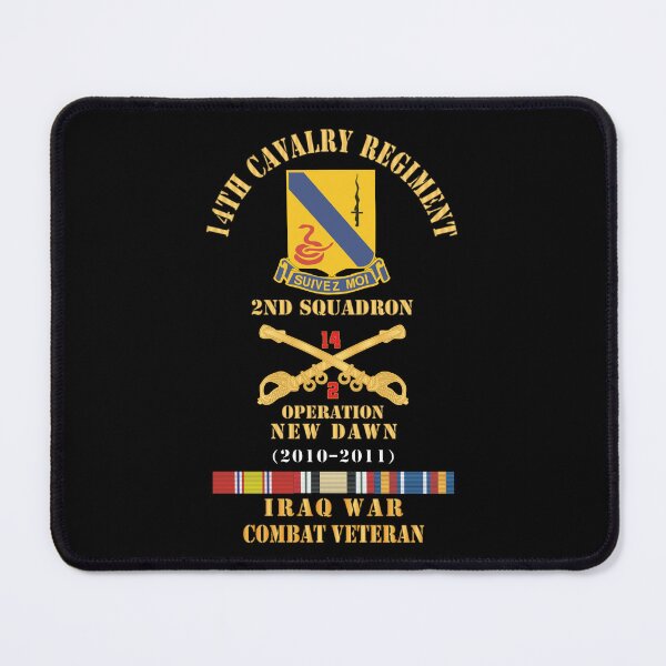 Item preview, Army - 14th Cavalry Regiment w Cav Br - 2nd Squadron - OND - 2010–2011 - Red Txt Cbt Vet w IRAQ SVC X 300 designed and sold by Military Insignia Products.