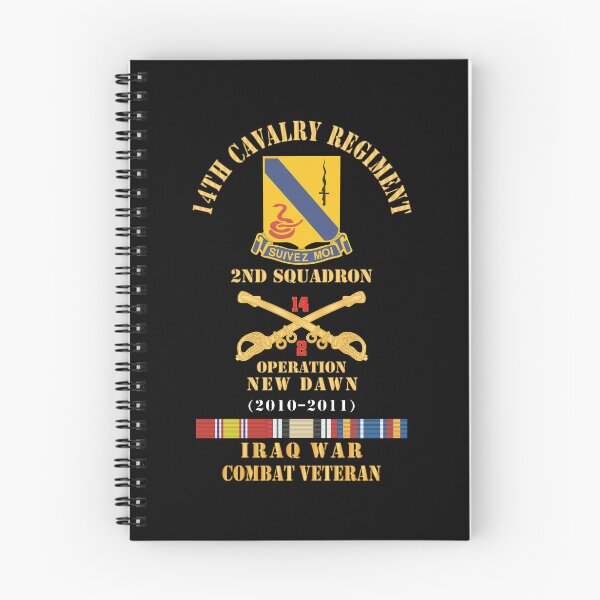 Item preview, Army - 14th Cavalry Regiment w Cav Br - 2nd Squadron - OND - 2010–2011 - Red Txt Cbt Vet w IRAQ SVC X 300 designed and sold by Military Insignia Products.