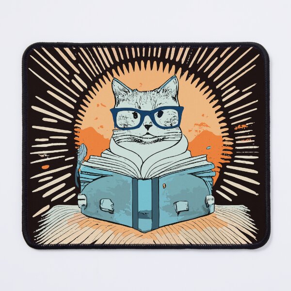 Item preview, Cat Reading Book Vintage Sunset Readers designed and sold by sadedream.