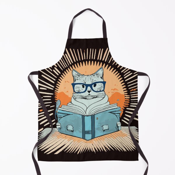 Item preview, Cat Reading Book Vintage Sunset Readers designed and sold by sadedream.