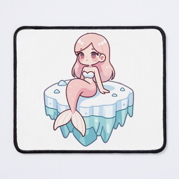 Item preview, Charming Pink-Haired Mermaid on Icy Platform designed and sold by OniumEth.