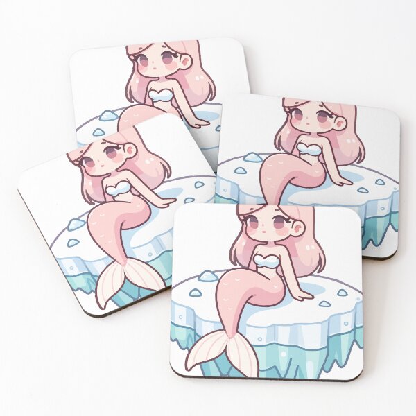 Item preview, Charming Pink-Haired Mermaid on Icy Platform designed and sold by OniumEth.