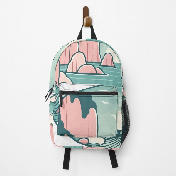 Item preview, Serene Mermaid Gazing at Pink Cliff Sunset designed and sold by OniumEth.