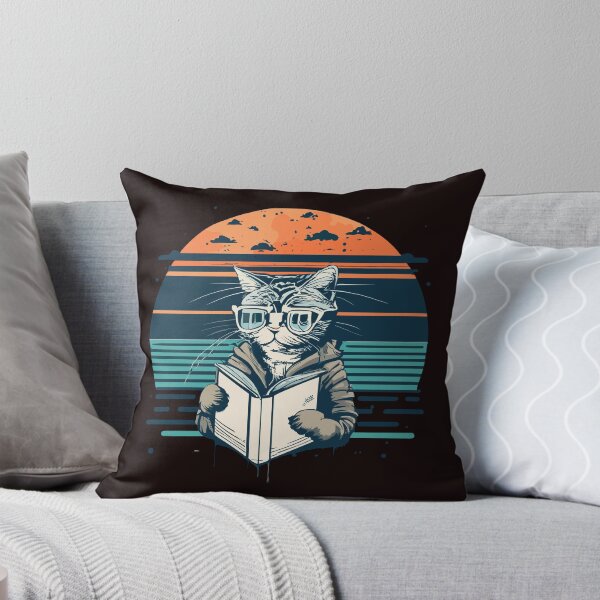 Item preview, Cat Reading Book Vintage Sunset Readers designed and sold by sadedream.