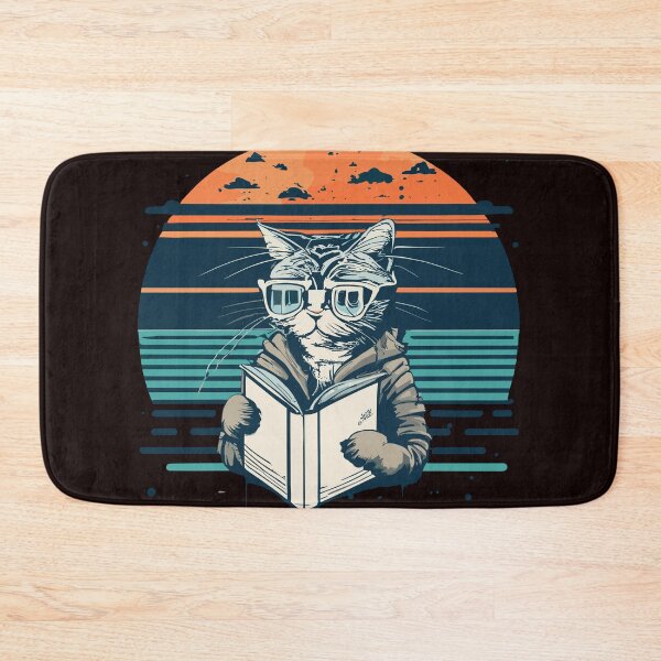 Item preview, Cat Reading Book Vintage Sunset Readers designed and sold by sadedream.