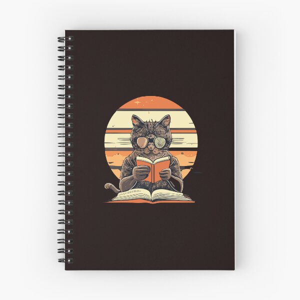 Item preview, Cat Reading Book Vintage Sunset designed and sold by sadedream.