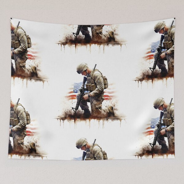 Item preview, American Soldier Honoring Nation designed and sold by inkArtistryfine.