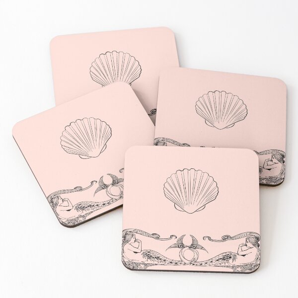 Item preview, Antique mermaids with magical seashell beach design designed and sold by TheLocoShop.