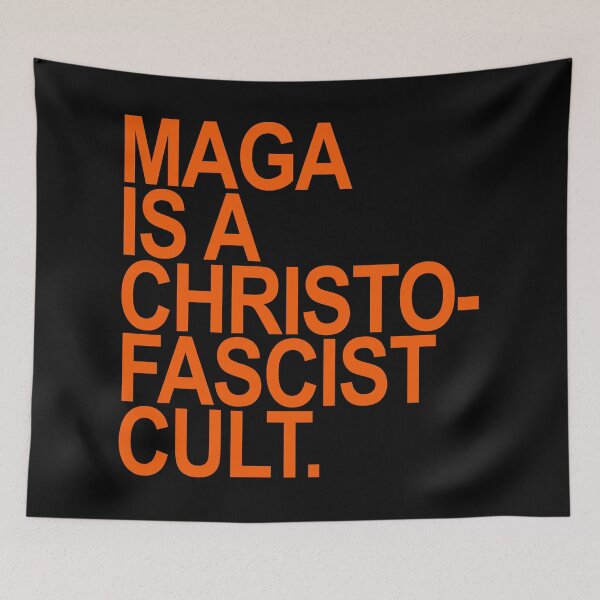 Item preview, MAGA is a christofascist cult (PRISON ORANGE) designed and sold by Thelittlelord.