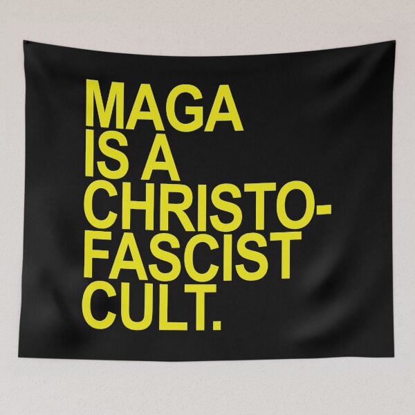 Item preview, MAGA is a christofascist cult (YELLOW) designed and sold by Thelittlelord.