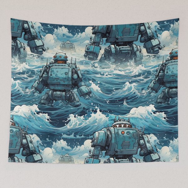 Item preview, Robots: Blue designed and sold by Pedra Panda.