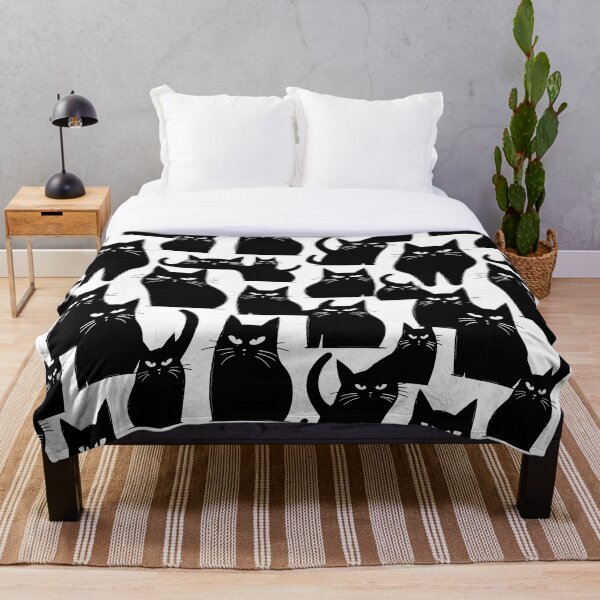 Item preview, Patrón de gato negro: los gatos negros sospechosos están tramando algo designed and sold by Sara-Design2.