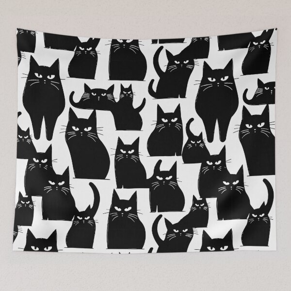 Item preview, Black Cat Pattern - suspicious Black cats are up to something designed and sold by Sara-Design2.