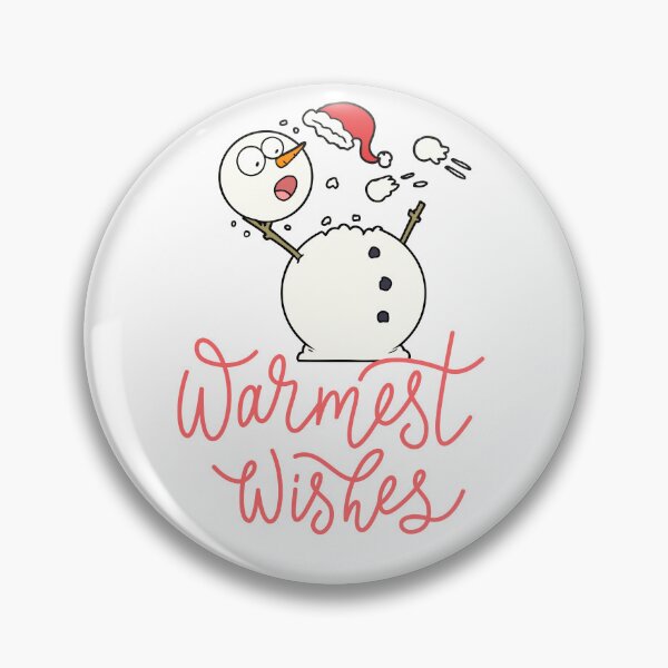 Item preview, Greetings from funny frightened Snowman warmest wishes. designed and sold by esao.