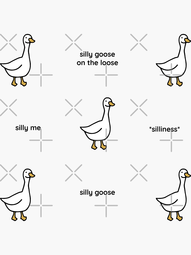 Aperçu 3 sur 3. Sticker avec l'œuvre Pack multi-exemplaires Silly Goose créée et vendue par maura41.