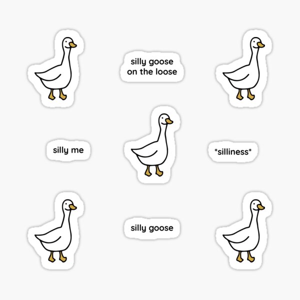 Silly Goose on the Loose Sticker for Sale by Brianna Krischke