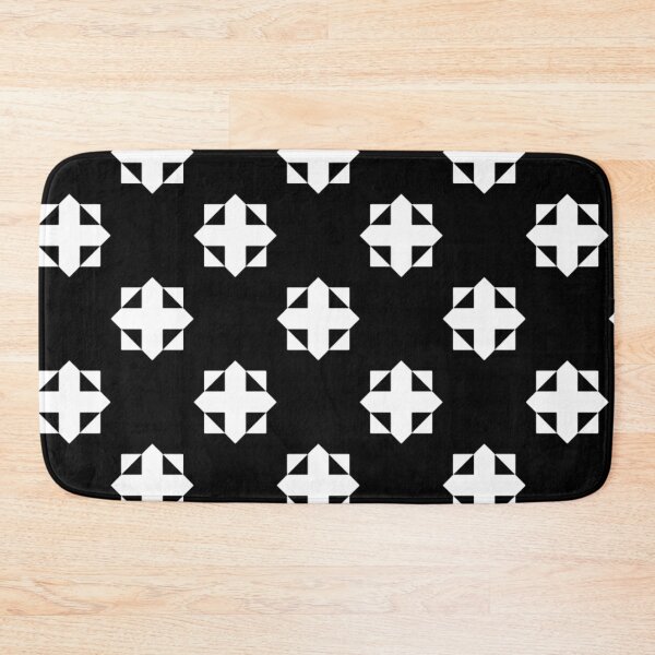 Item preview, Black and White Crosses on Squares and Dimonds, Checkerboard Pattern, Op Art designed and sold by PenguinForests.