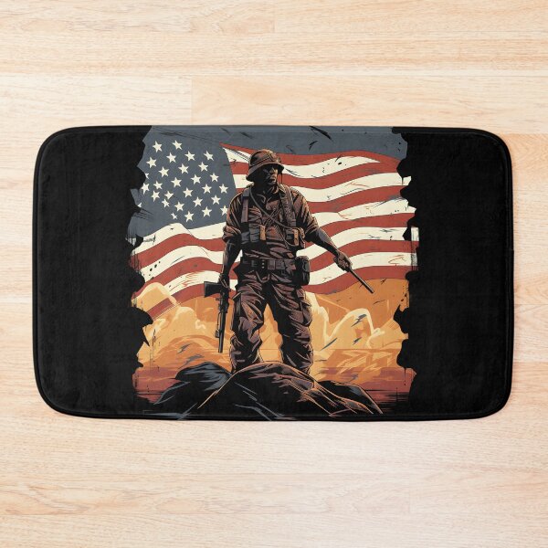 Item preview, US Veteran Saluting American Flag designed and sold by inkArtistryfine.