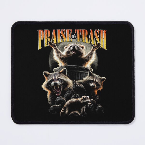 Item preview, Praise The Trash Raccoon Vintage 90's Bootleg HipHop Aesthetics Street Cat designed and sold by vomaria.