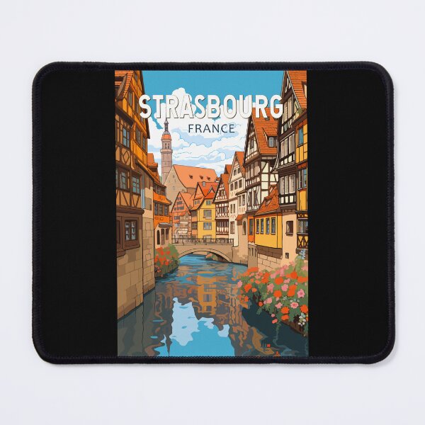 Item preview, Strasbourg France Travel Art Vintage designed and sold by KrisSidDesigns.