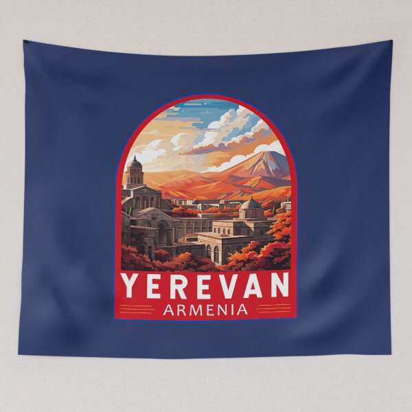 Item preview, Yerevan Armenia Travel Art Emblem designed and sold by KrisSidDesigns.
