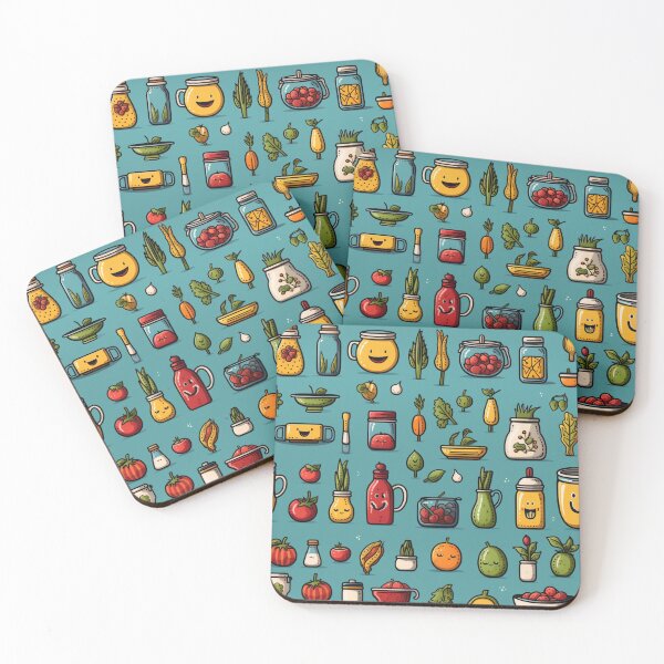 Item preview, Doodle Food and Kitchen Pattern designed and sold by r-sa.