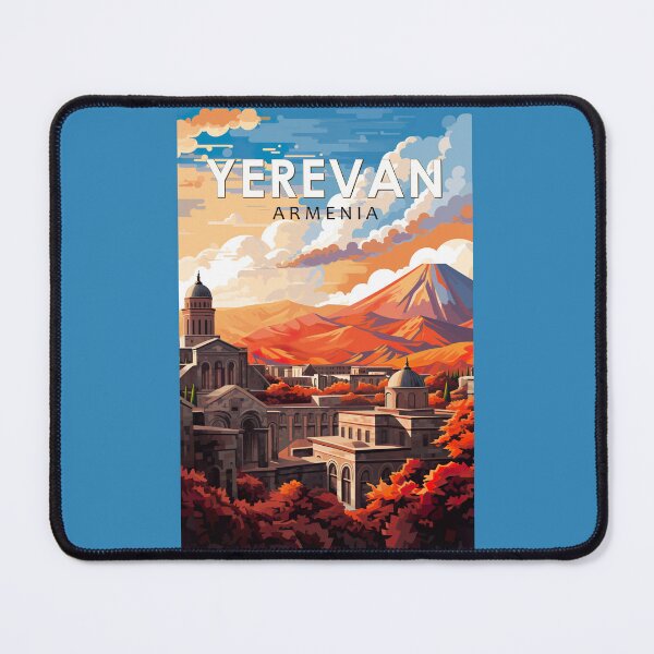 Item preview, Yerevan Armenia Travel Art Vintage designed and sold by KrisSidDesigns.