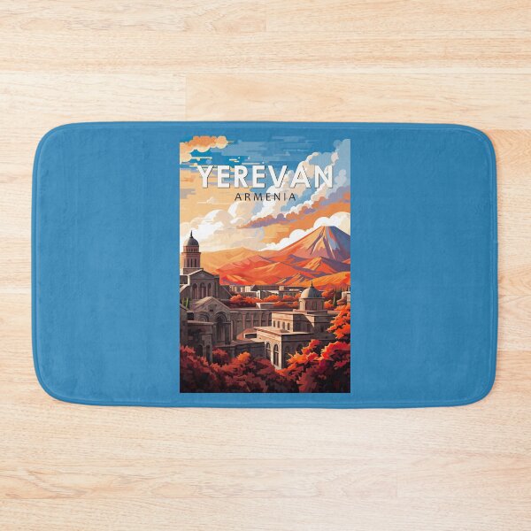 Item preview, Yerevan Armenia Travel Art Vintage designed and sold by KrisSidDesigns.