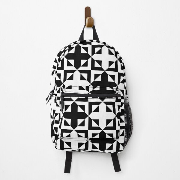 Item preview, Black and White Op Art Crosses on Squares and Dimonds, Checkerboard Pattern, Gift for Minimalists designed and sold by PenguinForests.