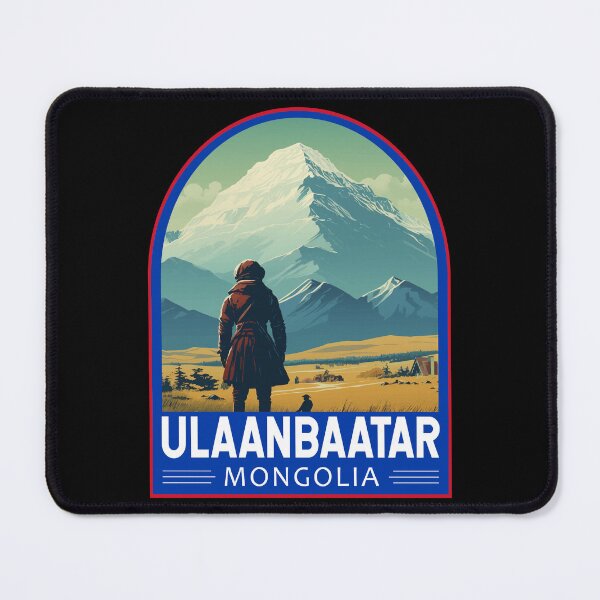 Item preview, Ulaanbaatar Mongolia Travel Art Emblem designed and sold by KrisSidDesigns.