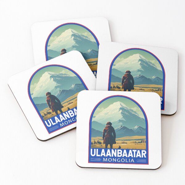 Item preview, Ulaanbaatar Mongolia Travel Art Emblem designed and sold by KrisSidDesigns.