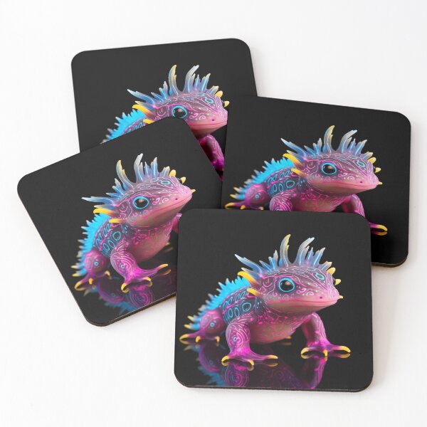 Item preview, Blacklight Style Rave Axolotl  designed and sold by Matt's Artificial Nature.