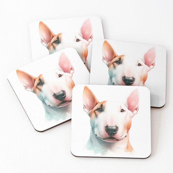 Item preview, Elegant Bull Terrier Gaze: Embrace the Canine Grace designed and sold by WatercolorWhisk.