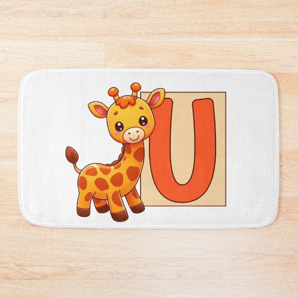Item preview, Giraffe Monogram Letter U designed and sold by Lyssarien.