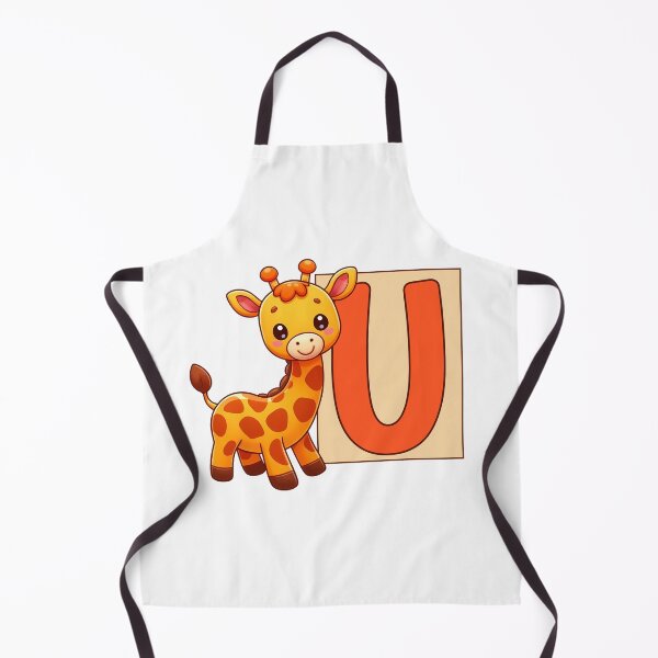 Item preview, Giraffe Monogram Letter U designed and sold by Coffee Lifestyle.