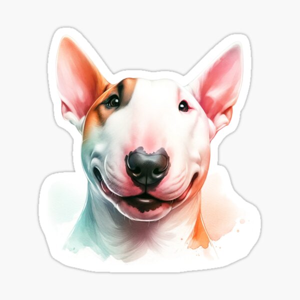Item preview, Joyful Bull Terrier: Watercolor Embrace designed and sold by WatercolorWhisk.