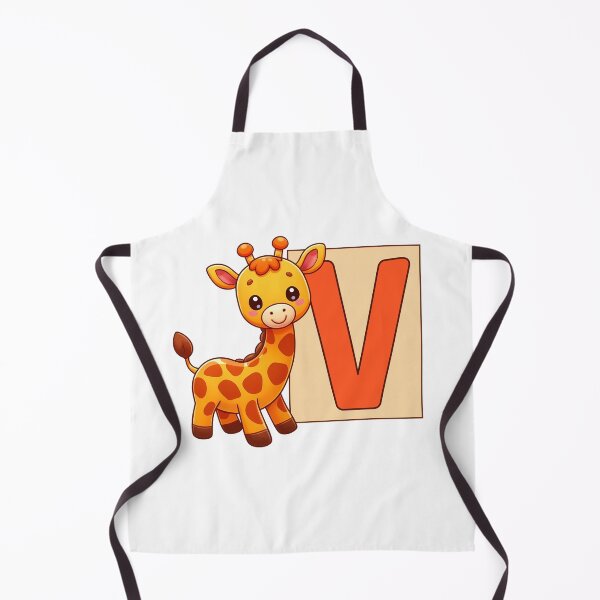 Item preview, Giraffe Monogram Letter V designed and sold by Coffee Lifestyle.