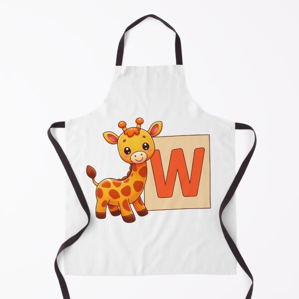 Item preview, Giraffe Monogram Letter W designed and sold by Coffee Lifestyle.