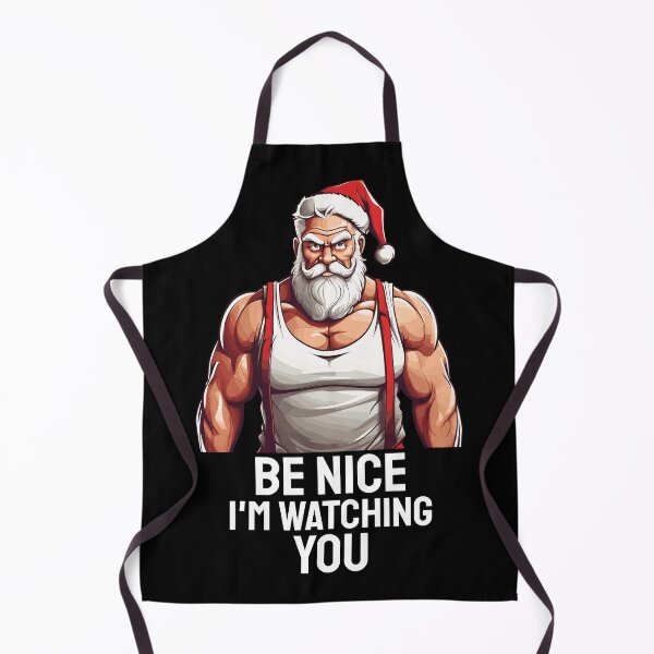 Item preview, Muscular Santa. Be nice. I'm watching you! designed and sold by twisted-dot.