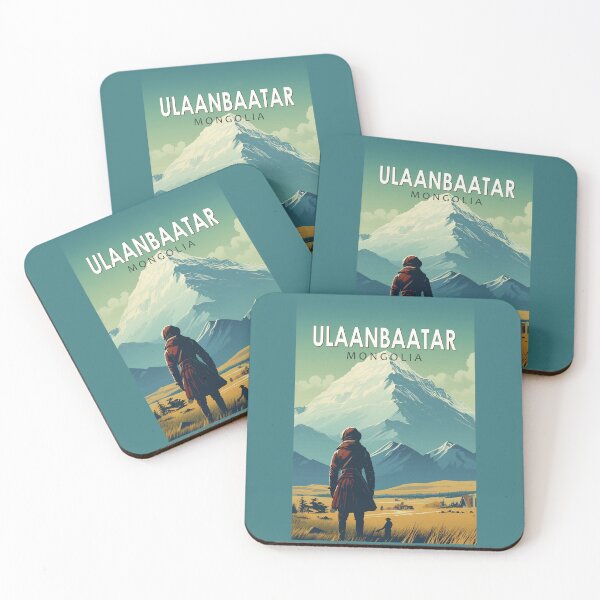 Item preview, Ulaanbaatar Mongolia Travel Art Vintage designed and sold by KrisSidDesigns.