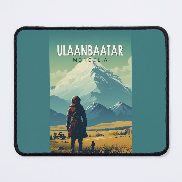 Item preview, Ulaanbaatar Mongolia Travel Art Vintage designed and sold by KrisSidDesigns.