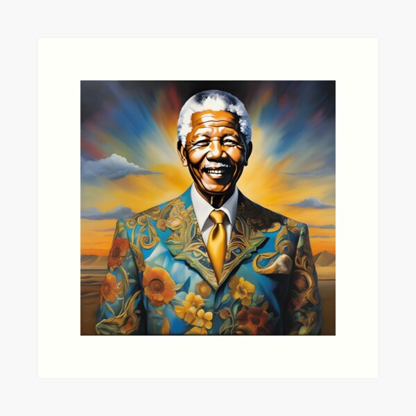 Nelson Mandela Canvas Artwork by Professor Foolscap