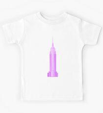 Camiseta para niños Empire State Build - Ciudad de Nueva York - Empire State Canvas - Regalo para neoyorquino - Encendedor de Nueva York - Empire State Bldg - Edificio emblemático