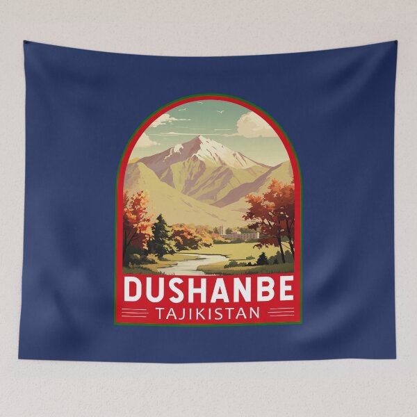 Item preview, Dushanbe Tajikistan Travel Art Emblem designed and sold by KrisSidDesigns.