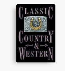 Classic Country & Western (Golden Horseshoe) Canvas Print