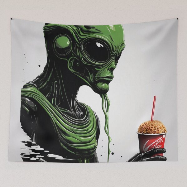 Item preview, Alien drinking coke designed and sold by Matthew554a.