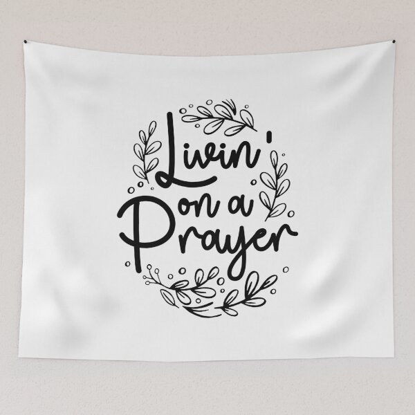 Item preview, Livin' On a Prayer Inspiring Christian Quote  designed and sold by cidolopez.