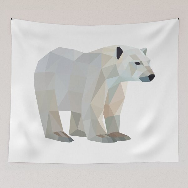 Item preview, Arctic Elegance - Low Poly White Polar Bear designed and sold by shaldesign.