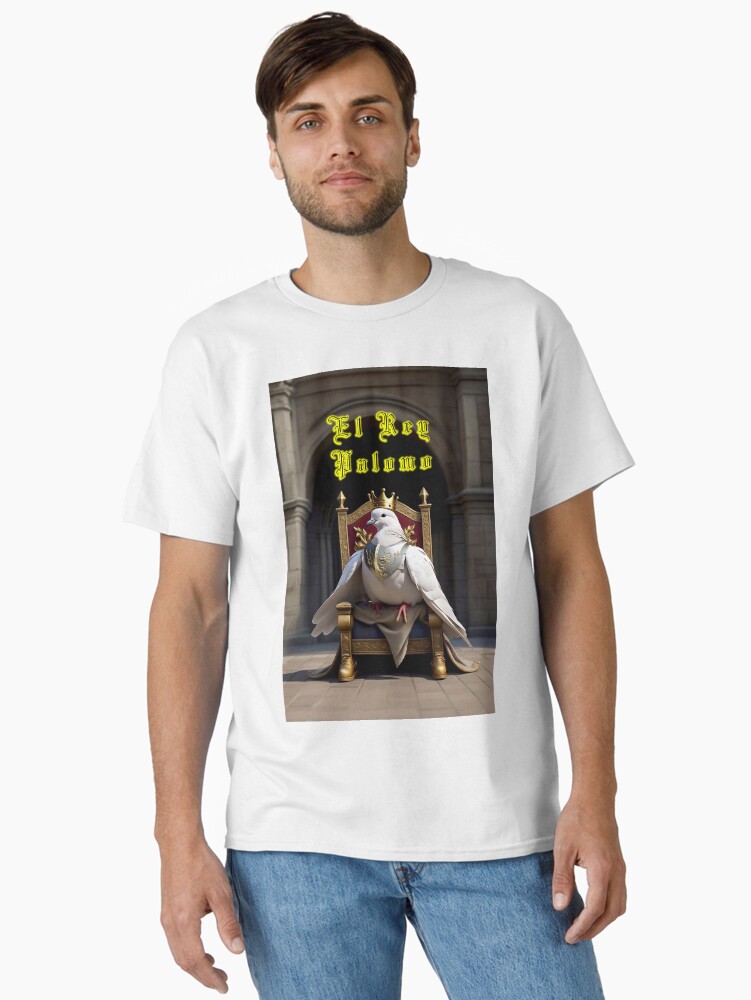 Imagen 2 de 7, Camiseta clásica con la obra El Rey Palomo, diseñada y vendida por FotoLibreStudio.