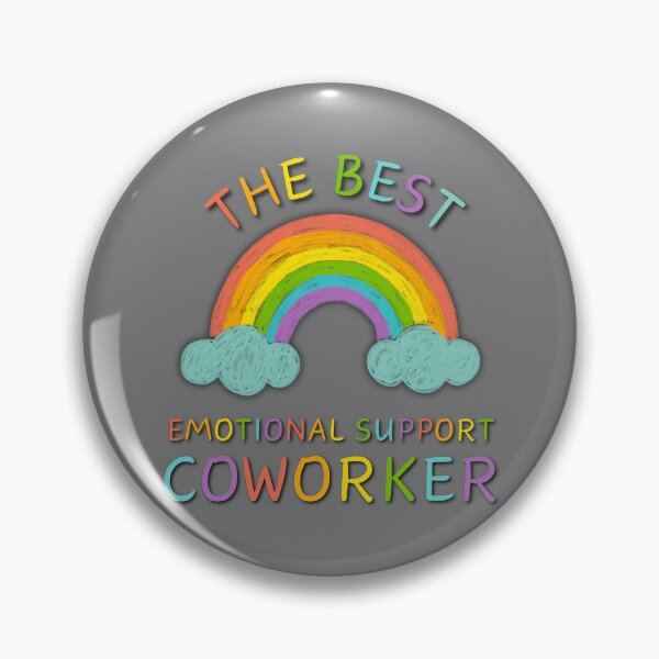 Emotional Support Coworker Butterfly Pin | Redbubble